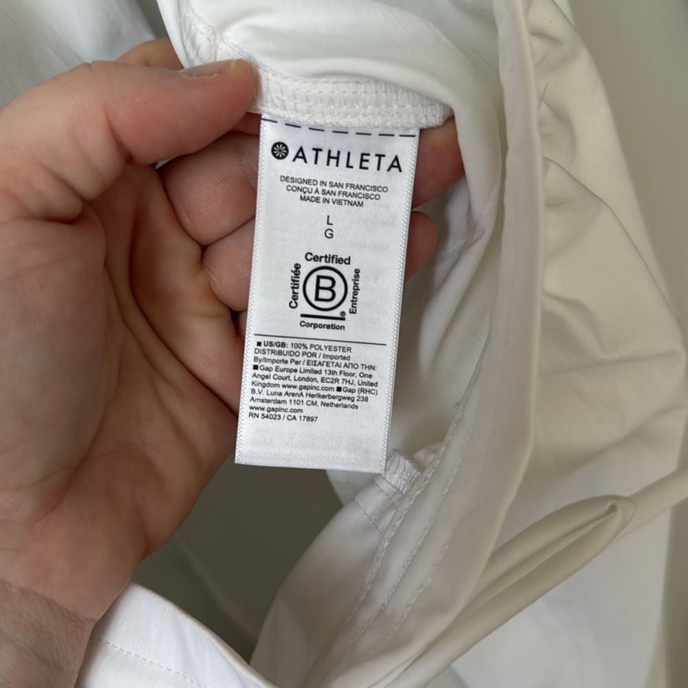 Athleta White Drift Mid Rise Poplin Bermuda Short - Picture 8 of 8